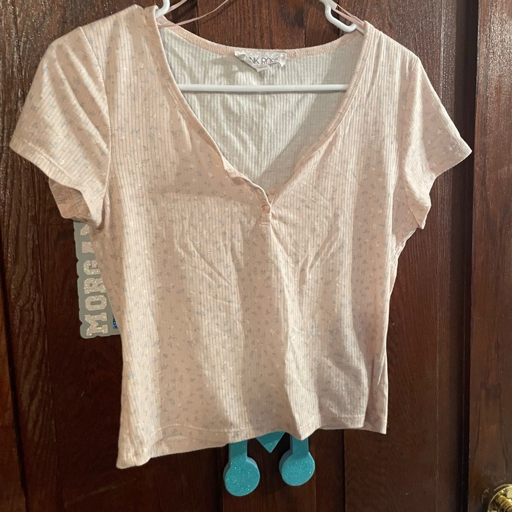 pink rose crop top from tj max